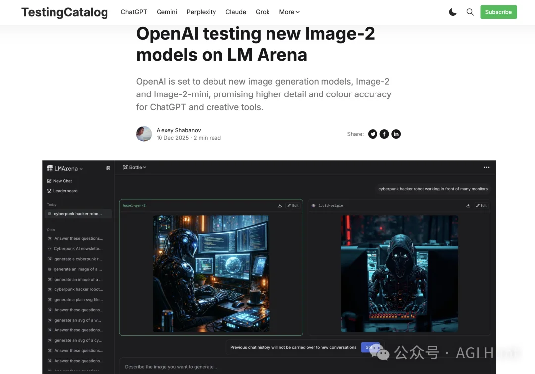 OpenAI 新图像模型 GPT-Image-2 泄露