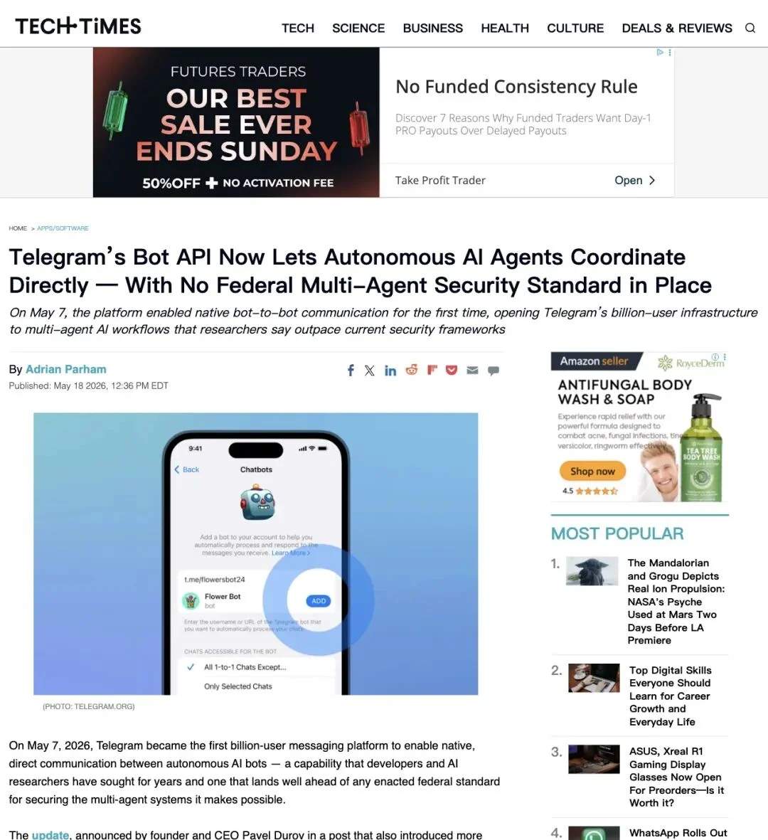 Telegram 创始人 Durov 官宣：Bot 可以互相对话了！AI Agent 获得原生通信层，13 万人围观