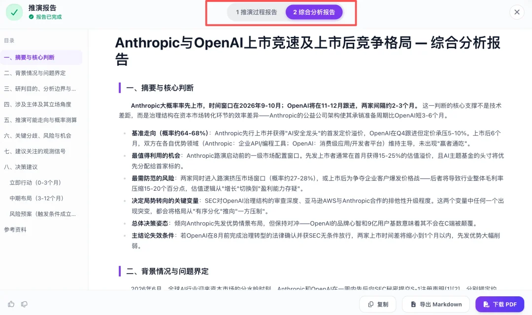 不光答疑提效！中科闻歌的通用决策大模型，还帮我预测了Anthropic、OpenAI谁先上市
