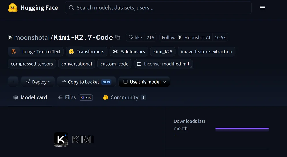 Kimi K2.7 Code编程模型发布：1.1万亿参数，Token消耗直降30%，实测效果惊艳