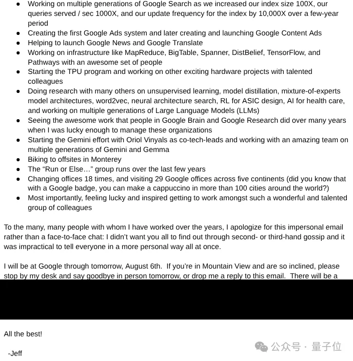 《置身谷内》！Jeff Dean上顶会自曝离职现场：被1500人围堵